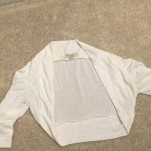 White short sleeve shrug